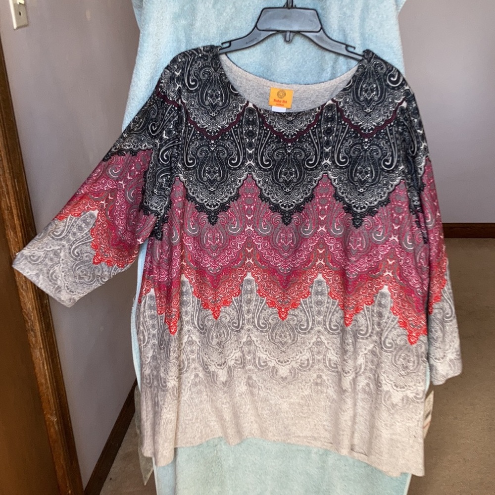 Ruby Rd top cozy vibes boho print pullover printed shirt casual size 2X - Picture 13 of 17